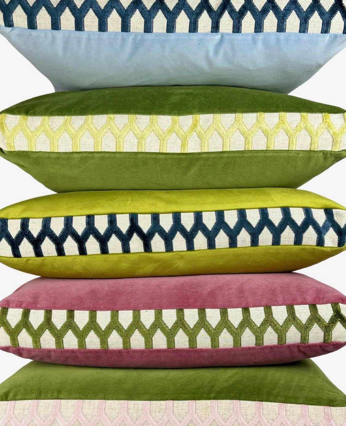 Chambray & Admiral Velvet Pillow