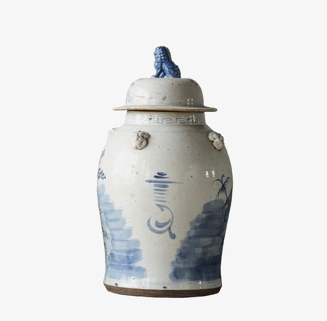 Blue Garden Temple Jar