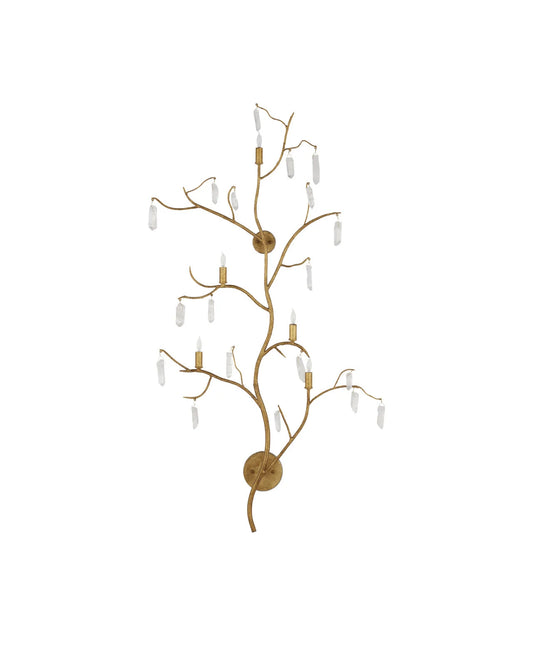 Forest Light Gold Wall Sconce by Currey & Company