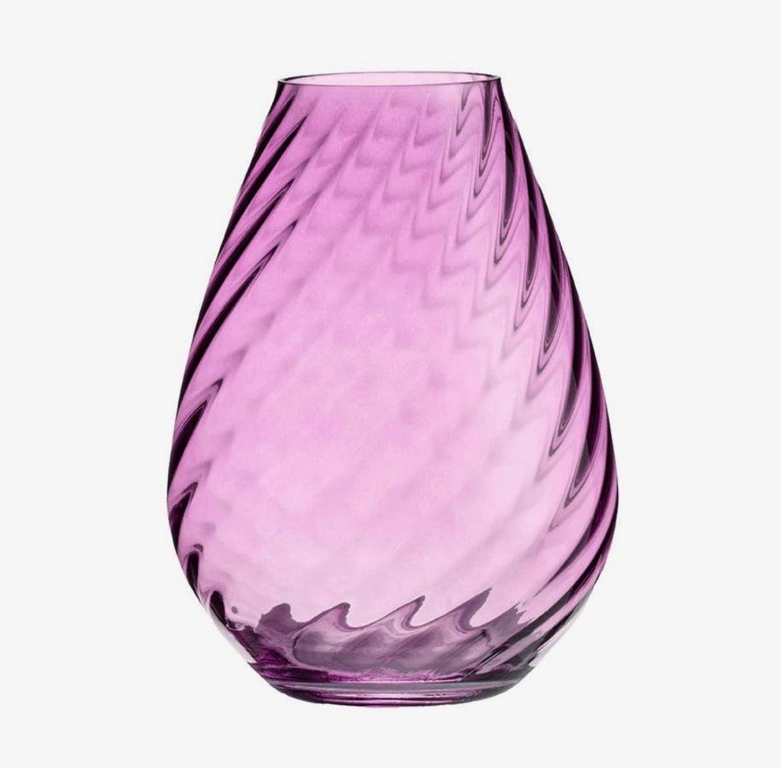 Plum Swirl Glass Vase