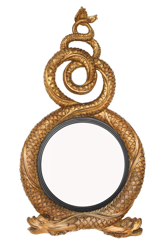 Entwined Dolphin Gilt Convex Mirror