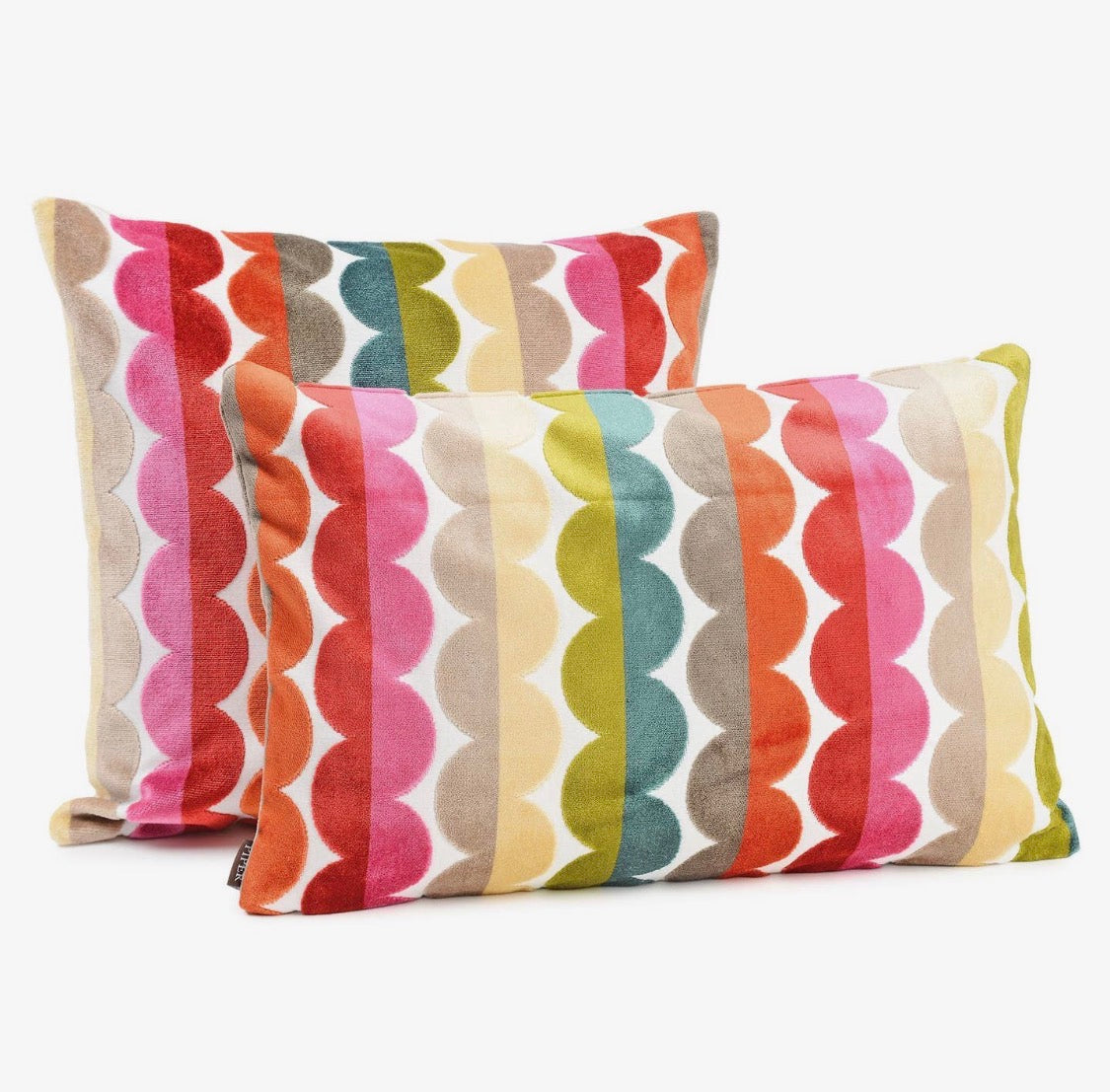 Grace Scalloped Cut Velvet Pillow