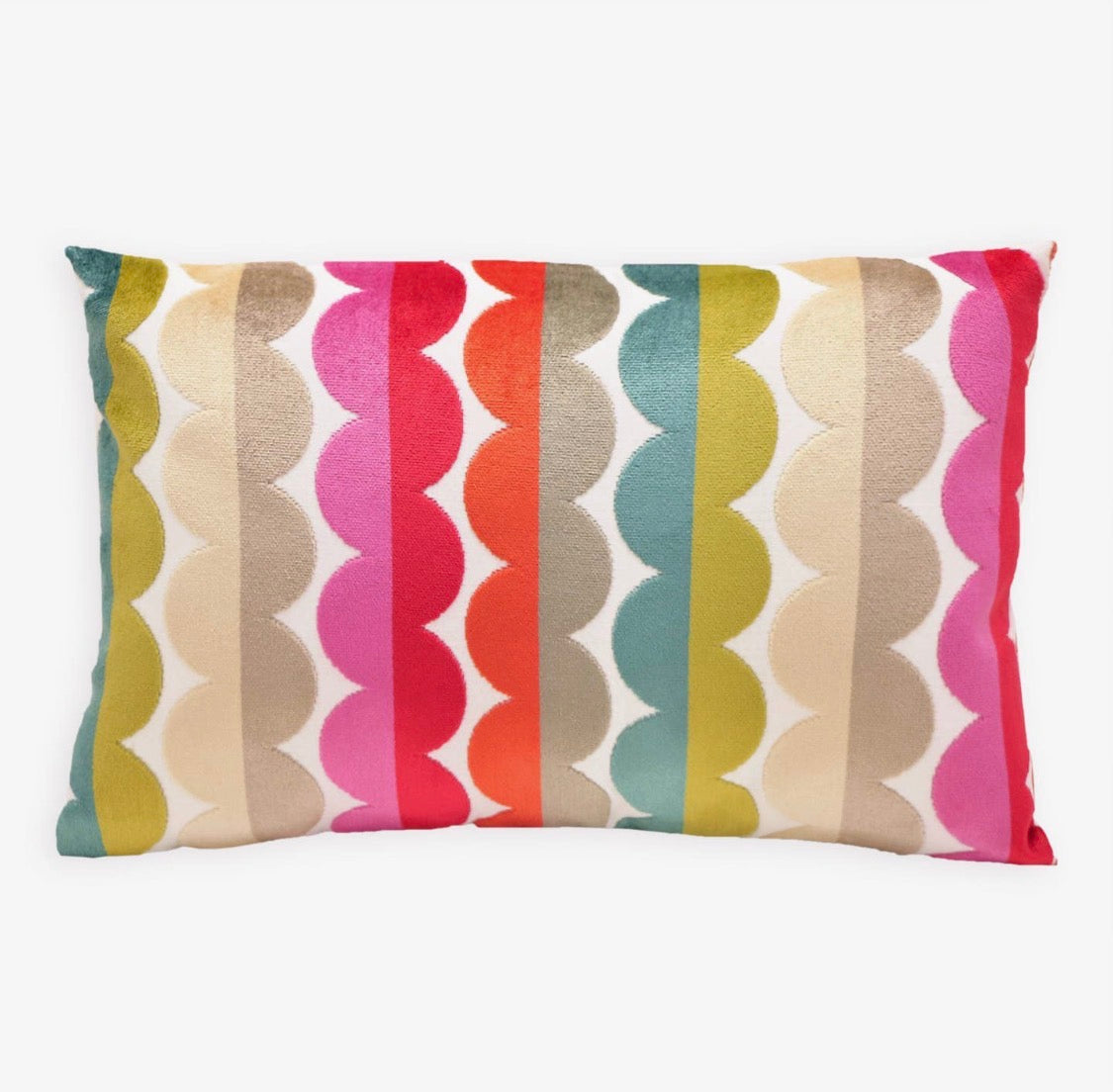 Grace Scalloped Cut Velvet Pillow