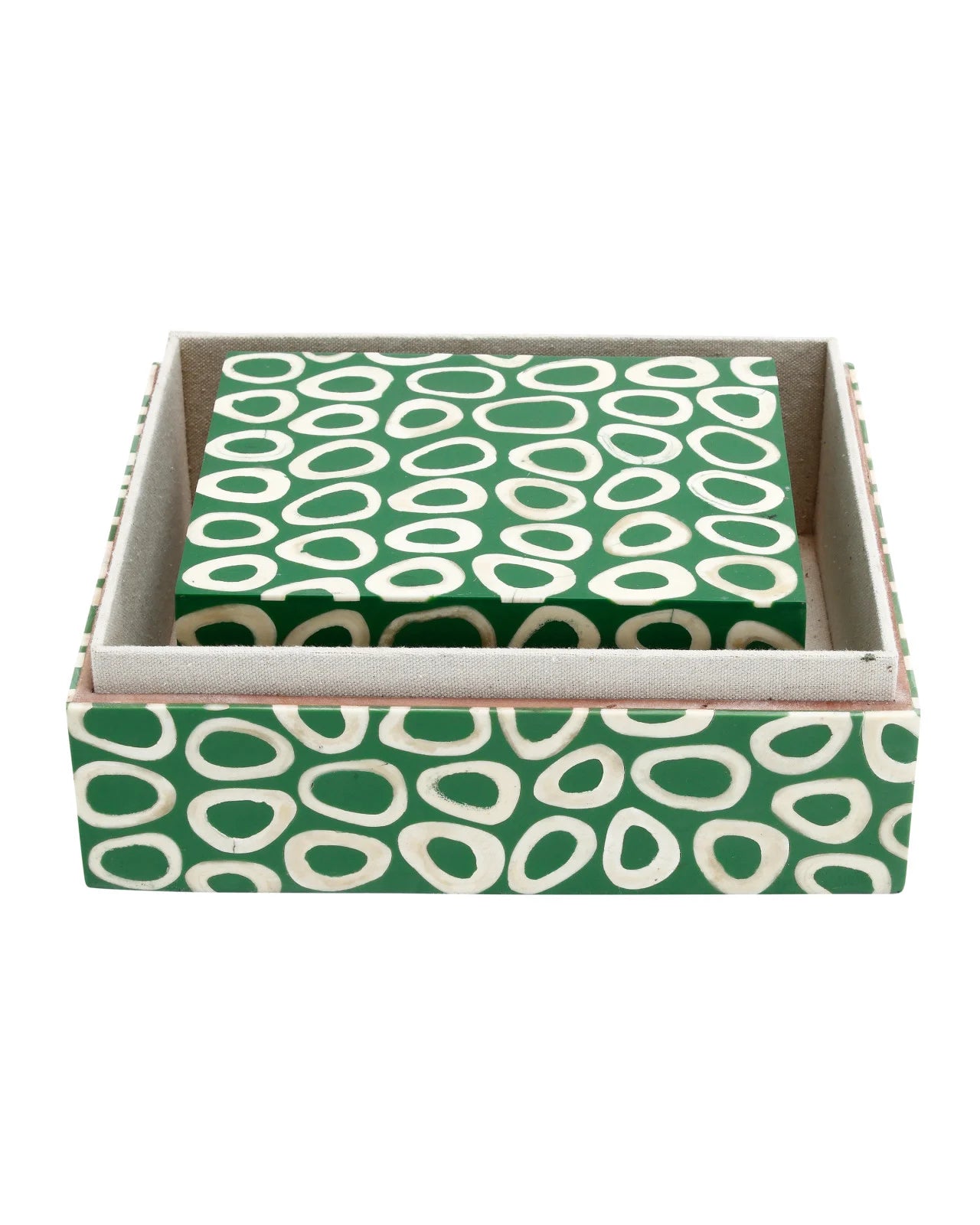 Ovoid Green Box Set of 2 by Currey and Company