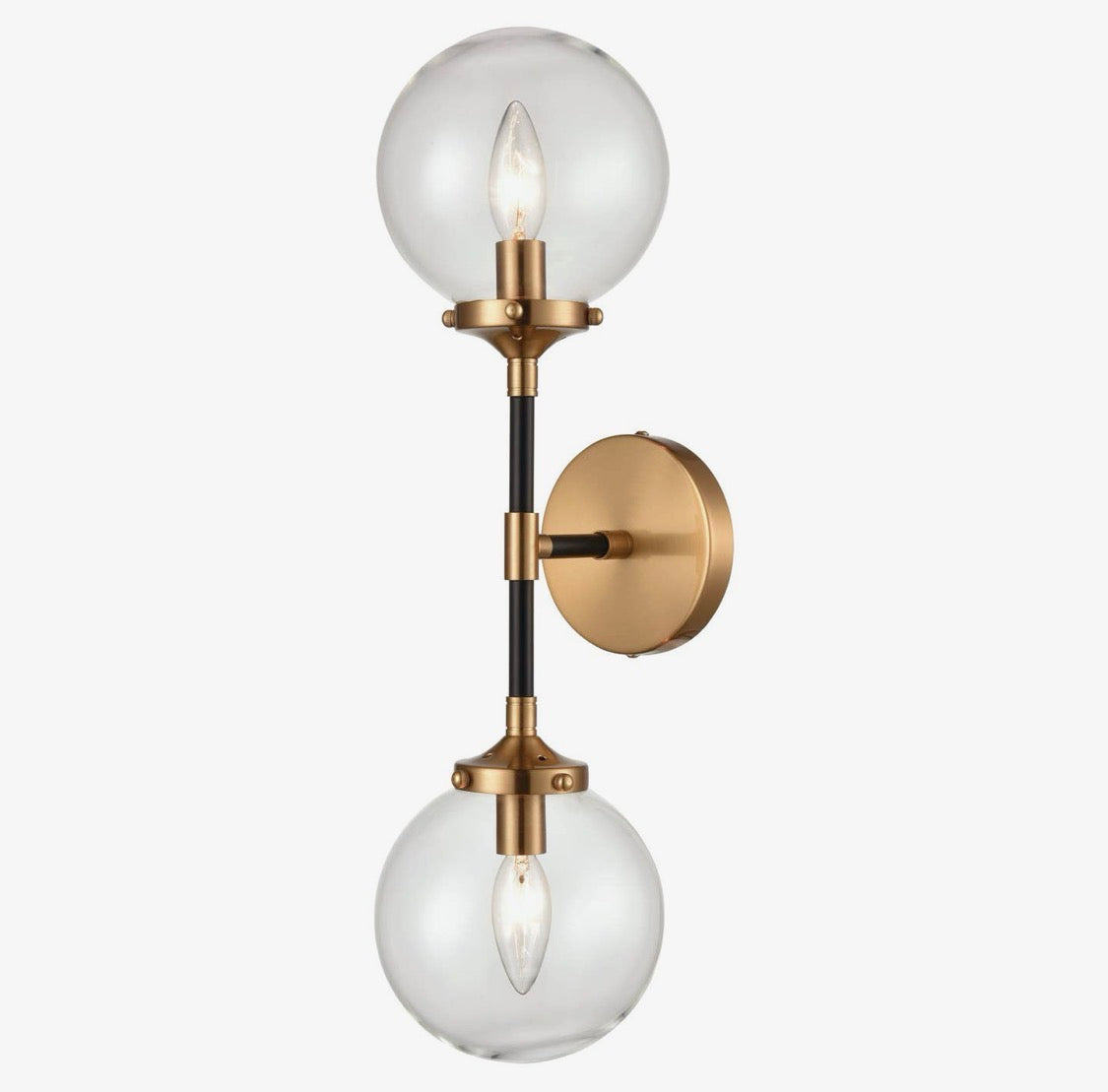 Two Light Boudreaux Matte Black Sconce