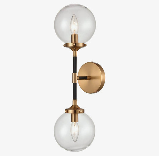Two Light Boudreaux Matte Black Sconce