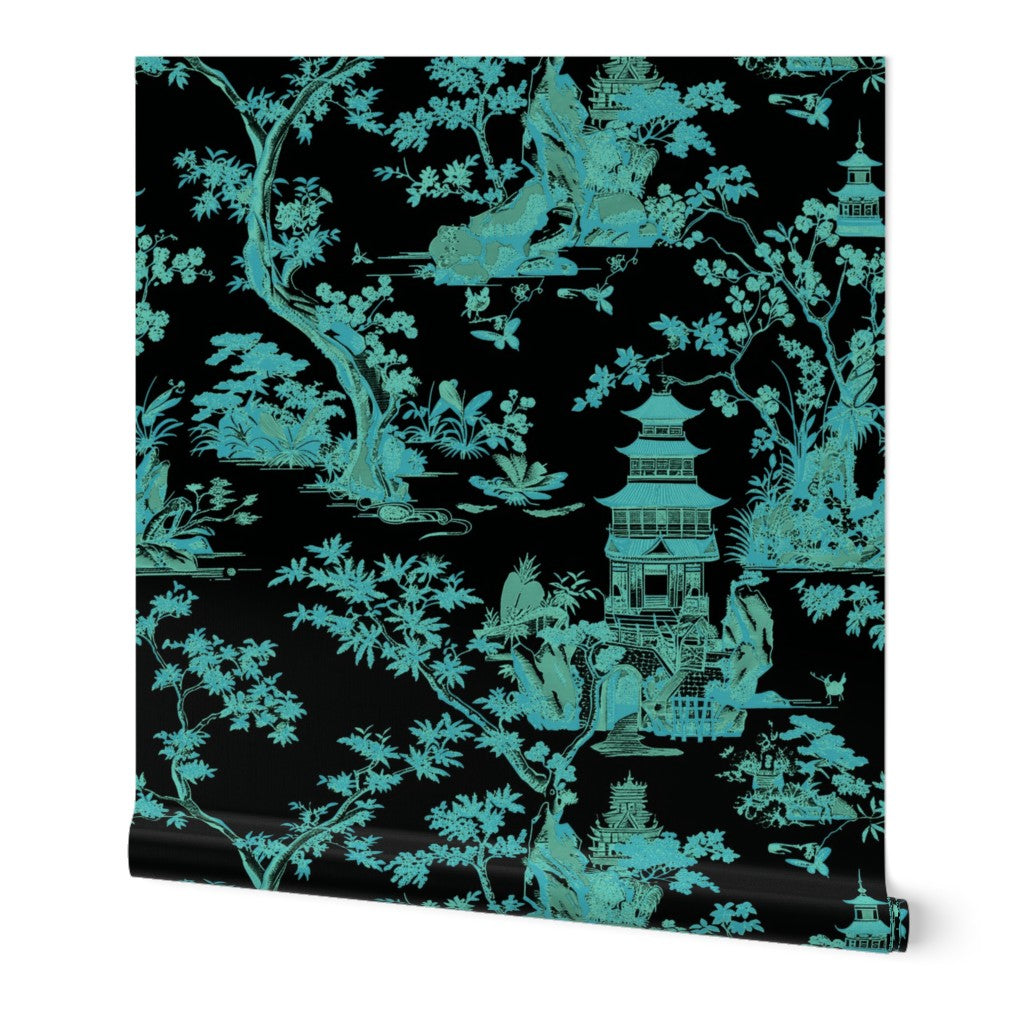 Midnight Pagoda Wallpaper