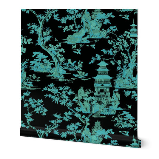 Midnight Pagoda Wallpaper
