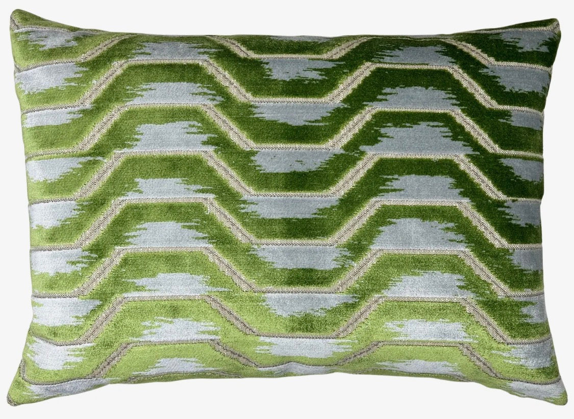 Peridot Sky Velvet Lumbar Pillow