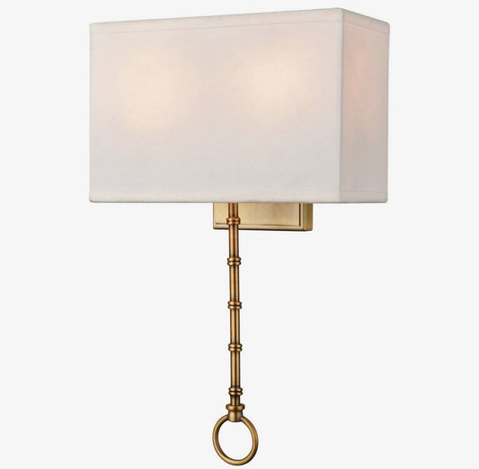 Shannon 17” Two-Light Sconce | Warm Brass