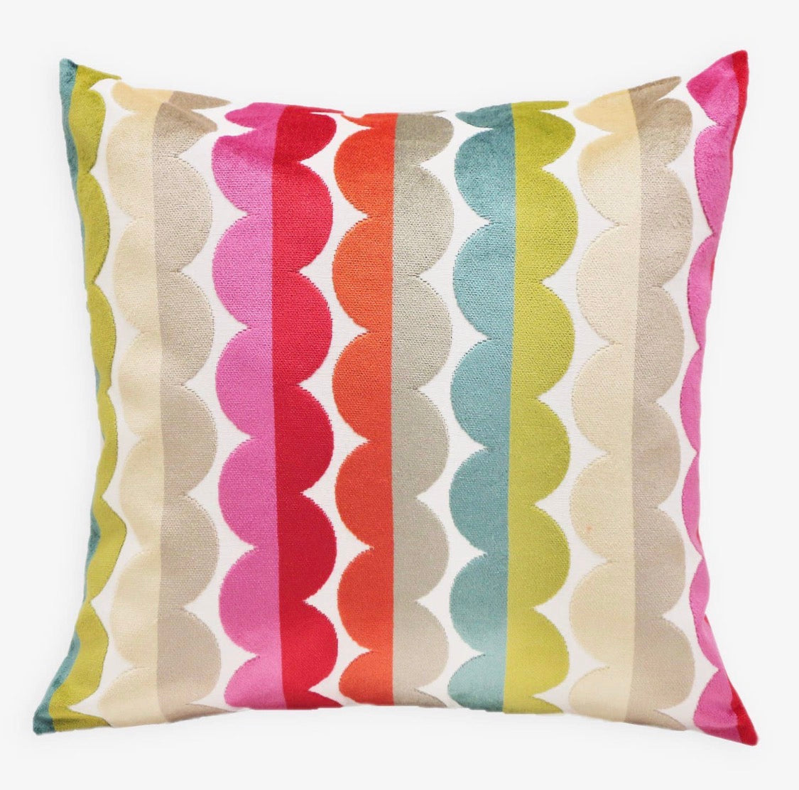 Grace Scalloped Cut Velvet Pillow