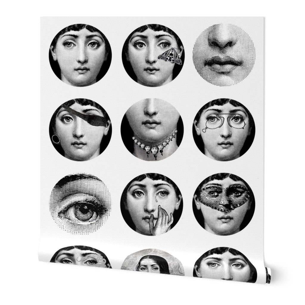 Fornasetti Faces Wallpaper