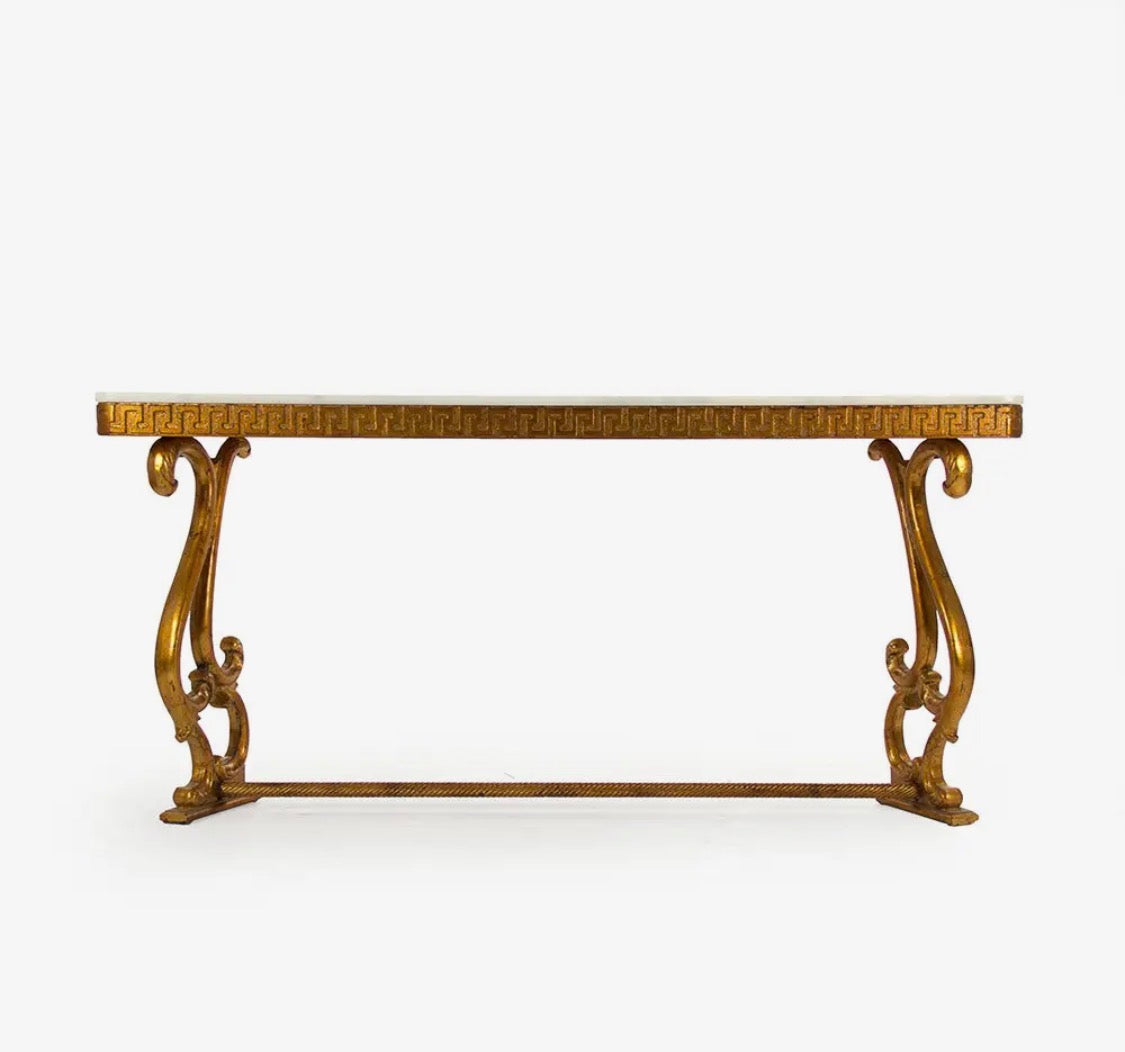 Athena Marble Top Console Table