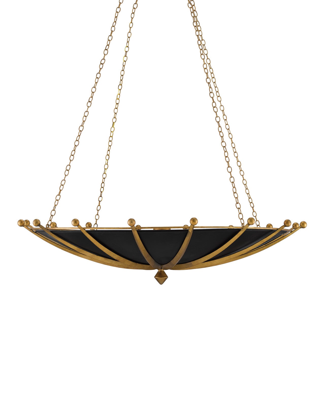 Fontaine Black & Gold Chandelier by Currey & Company