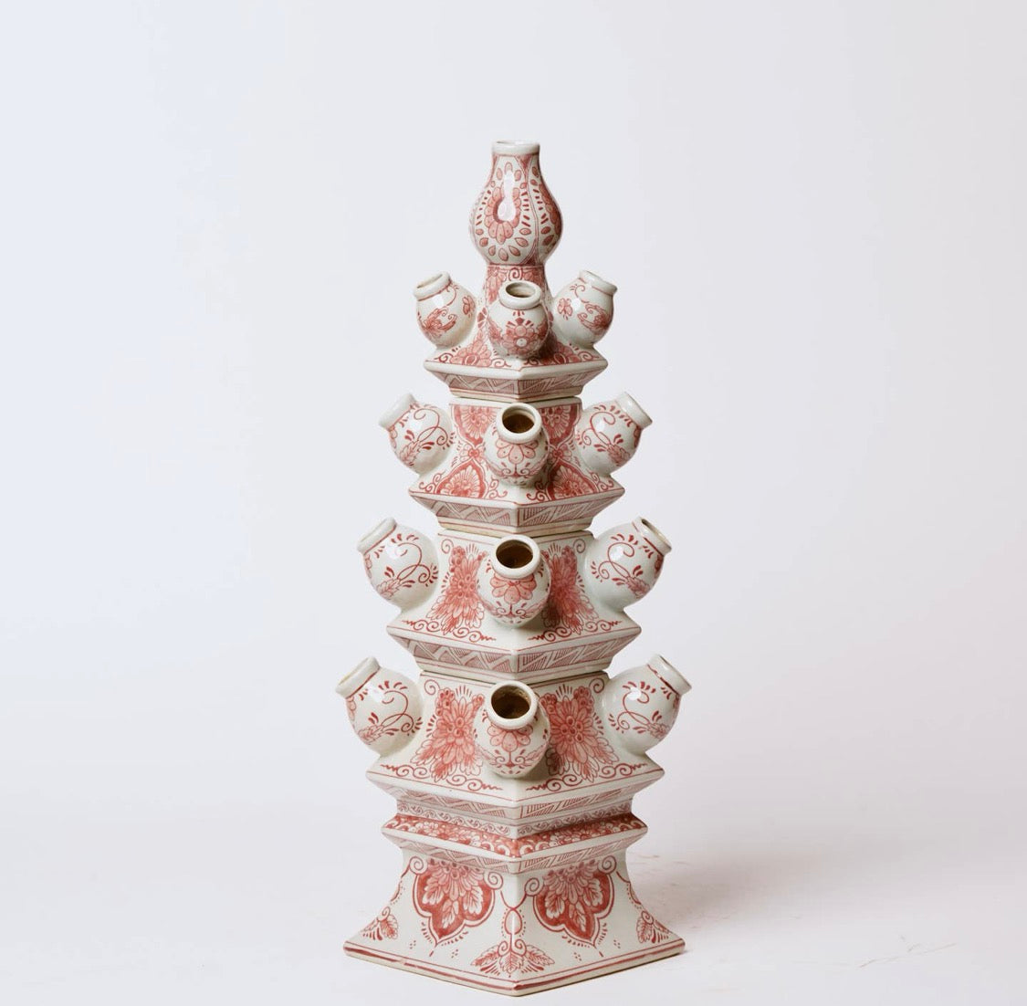 Antique Coral Tulipiere