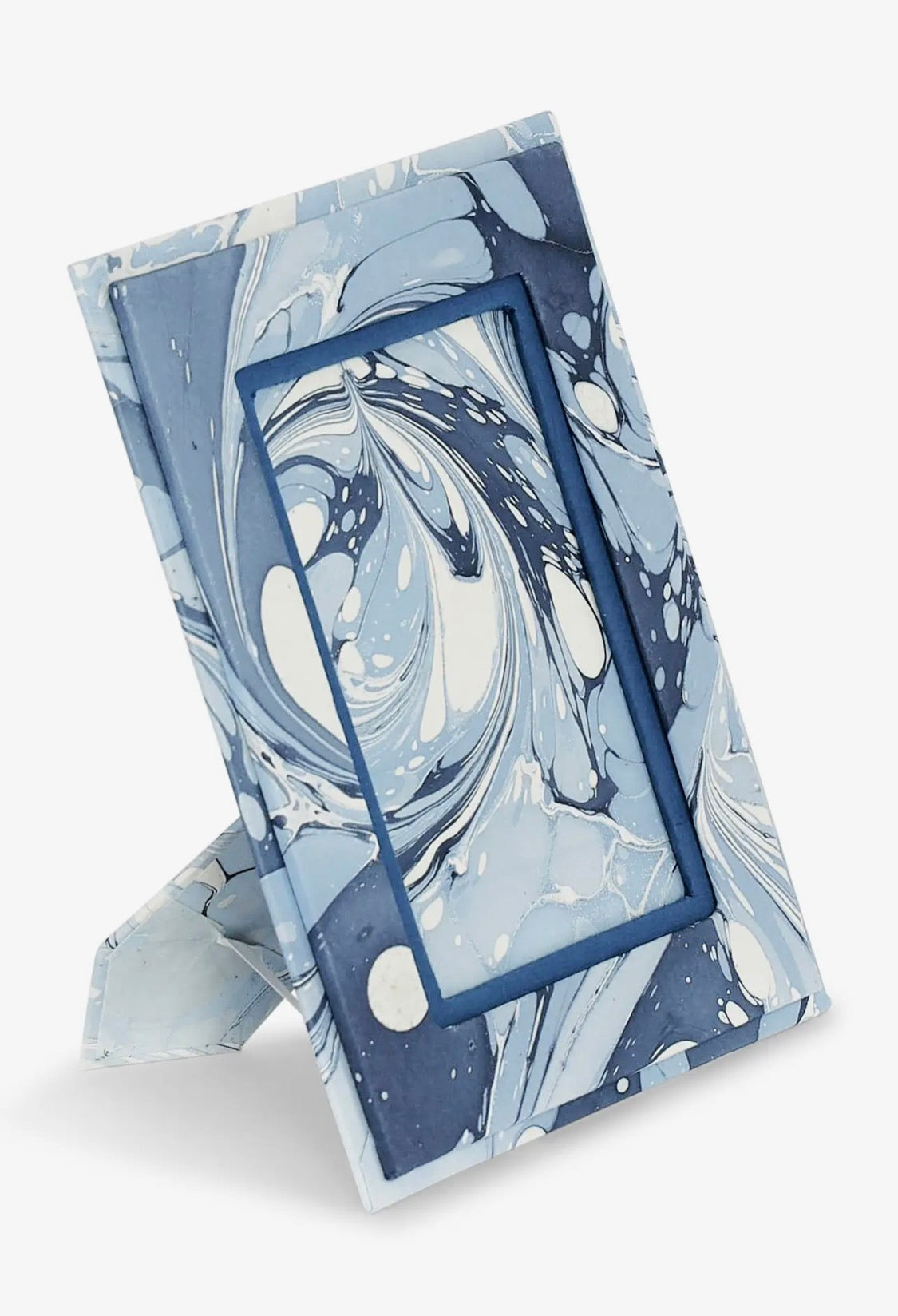 4” x 6” Blue Drift Marbled Picture Frame