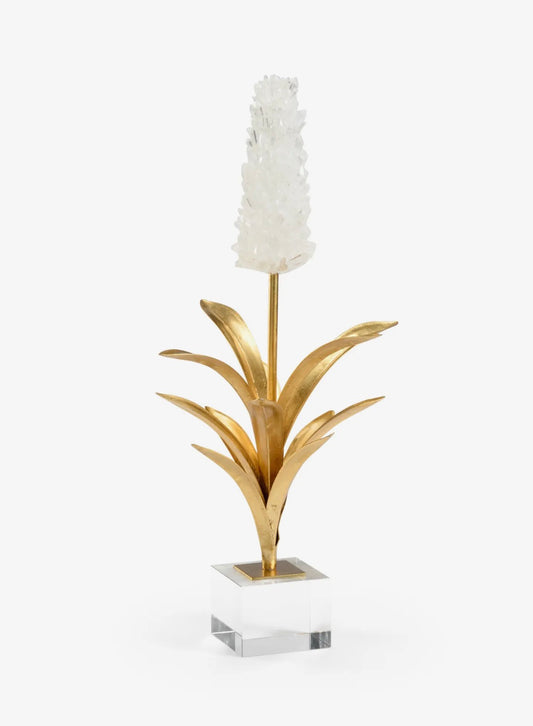 White Hyacinth Crystal Sculpture by Chelsea House