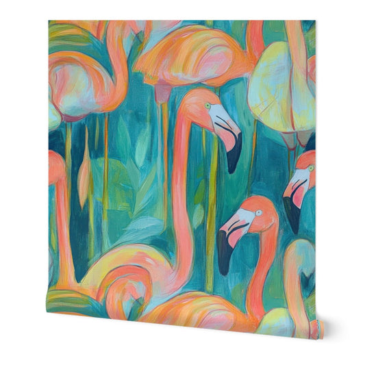 Palm Beach Flamingo Wallpaper